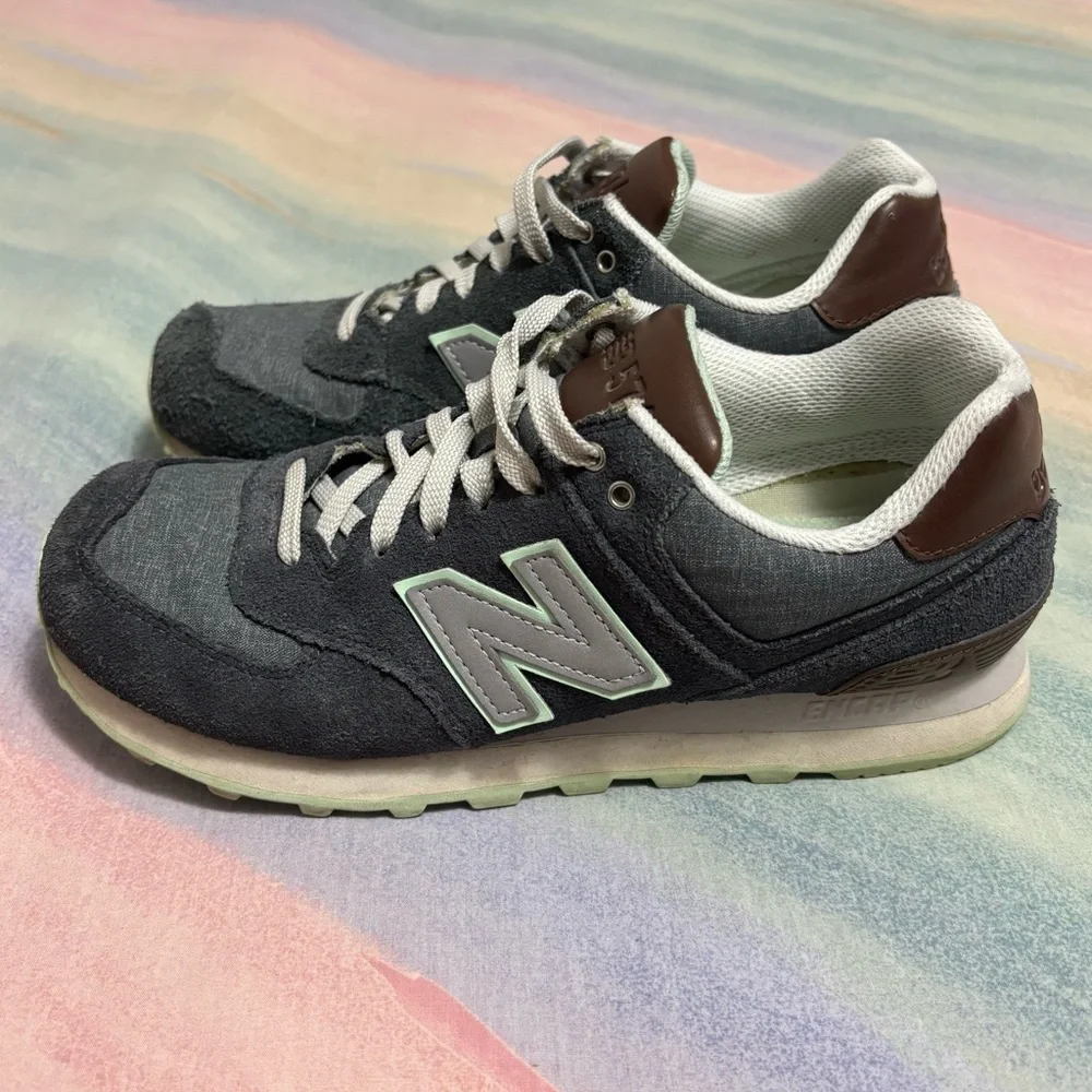 New Balance 574 Cruisin Blue Running Shoes size 8.5
